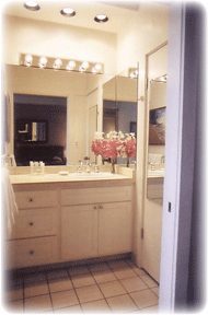 Renovated bathroom vanity at Kiahuna 22