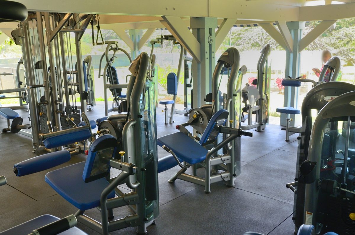 Fitness center at the Po'ipu Beach Athletic Club, across the street from Kiahuna Plantation